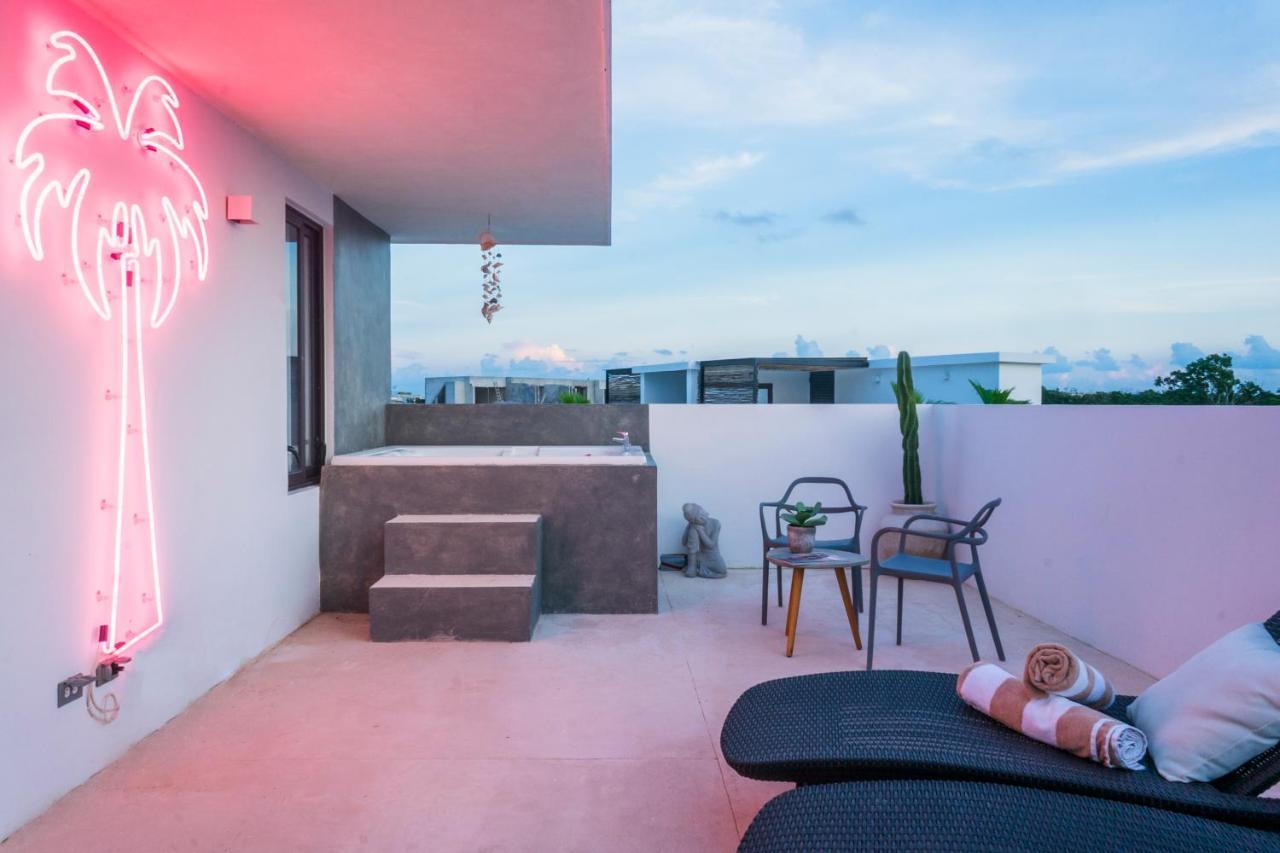 Апартаменты Penthouse Private Roof Top La Veleta Тулум Экстерьер фото